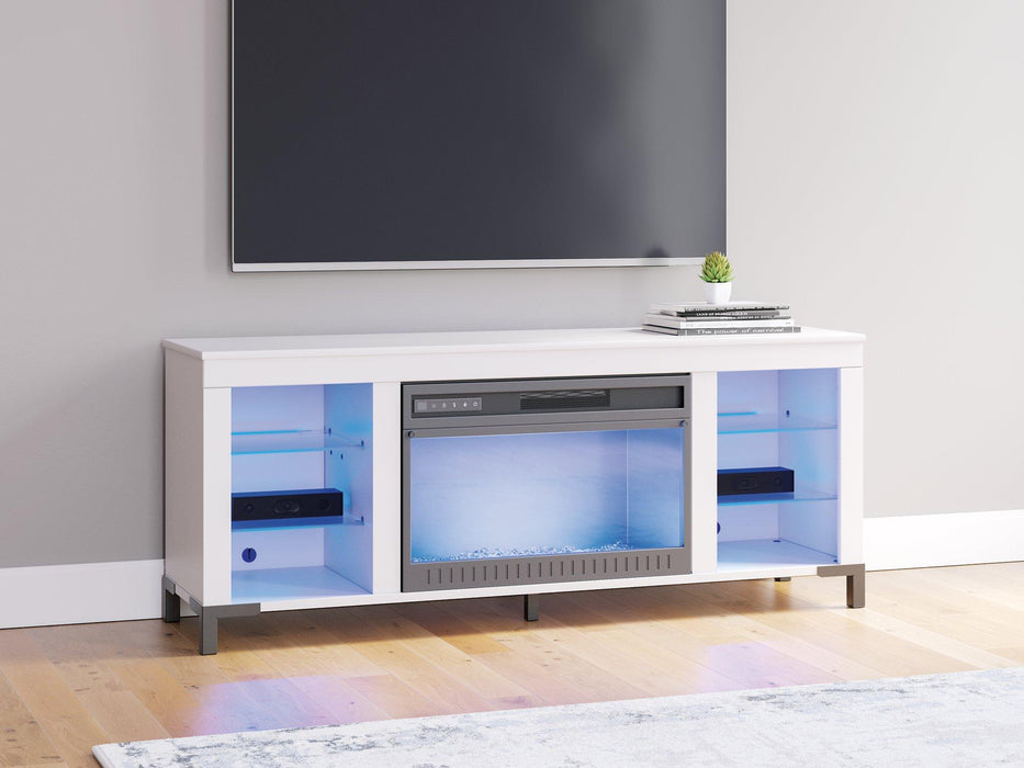 Brollevi 60" TV Stand with Electric Fireplace - Abundant Home Collections
