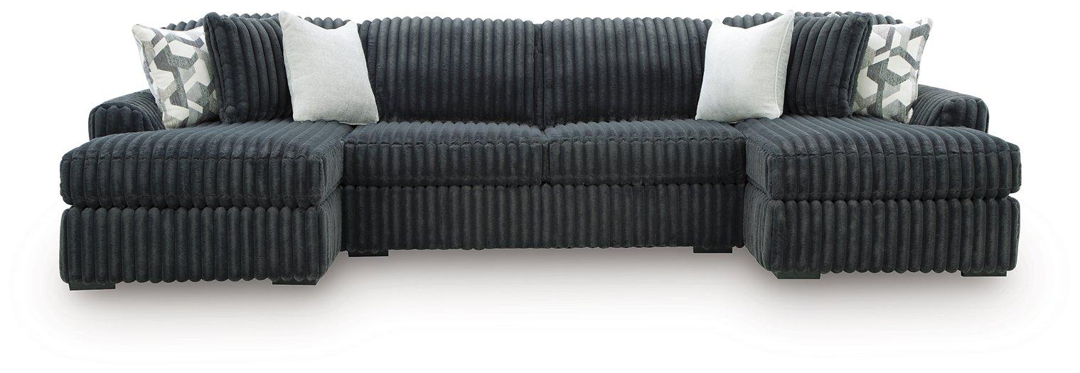 Midnight-Madness Sectional with Chaise - Abundant Home Collections