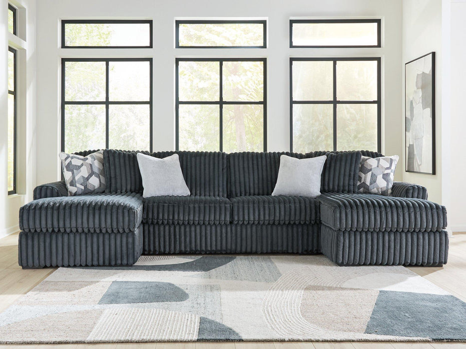 Midnight-Madness Sectional with Chaise - Abundant Home Collections