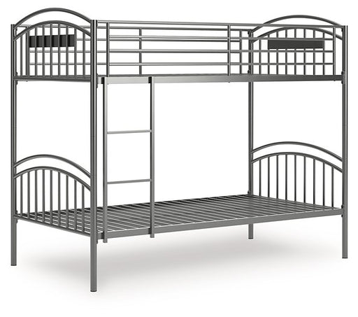 Lanceburg Bunk Bed with Ladder - Abundant Home Collections