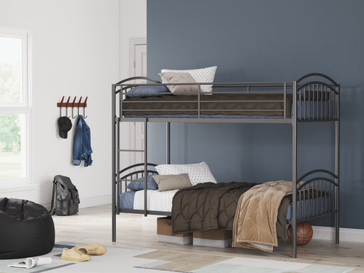 Lanceburg Bunk Bed with Ladder - Abundant Home Collections