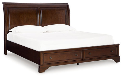 Trellington Sleigh Storage Bed - Abundant Home Collections