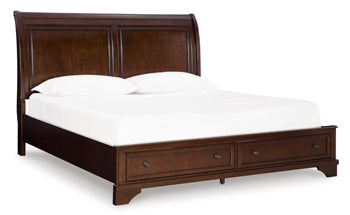 Trellington Sleigh Storage Bed - Abundant Home Collections