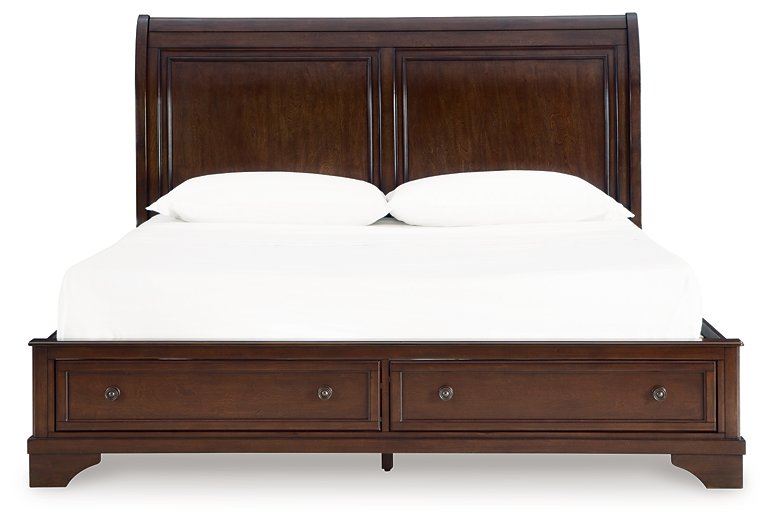 Trellington Sleigh Storage Bed - Abundant Home Collections