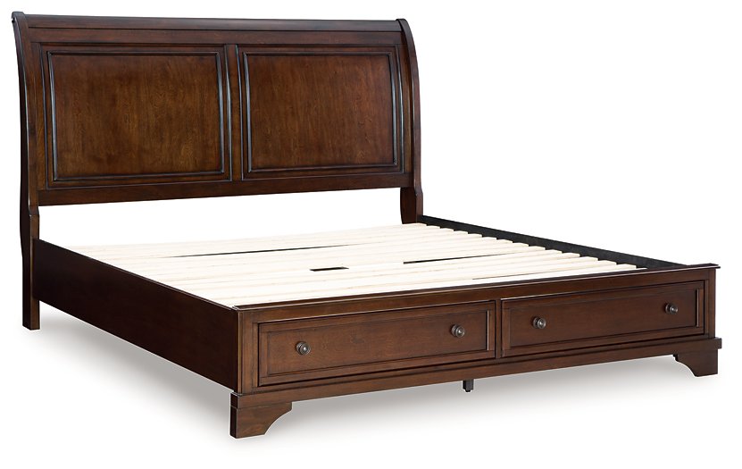 Trellington Sleigh Storage Bed - Abundant Home Collections