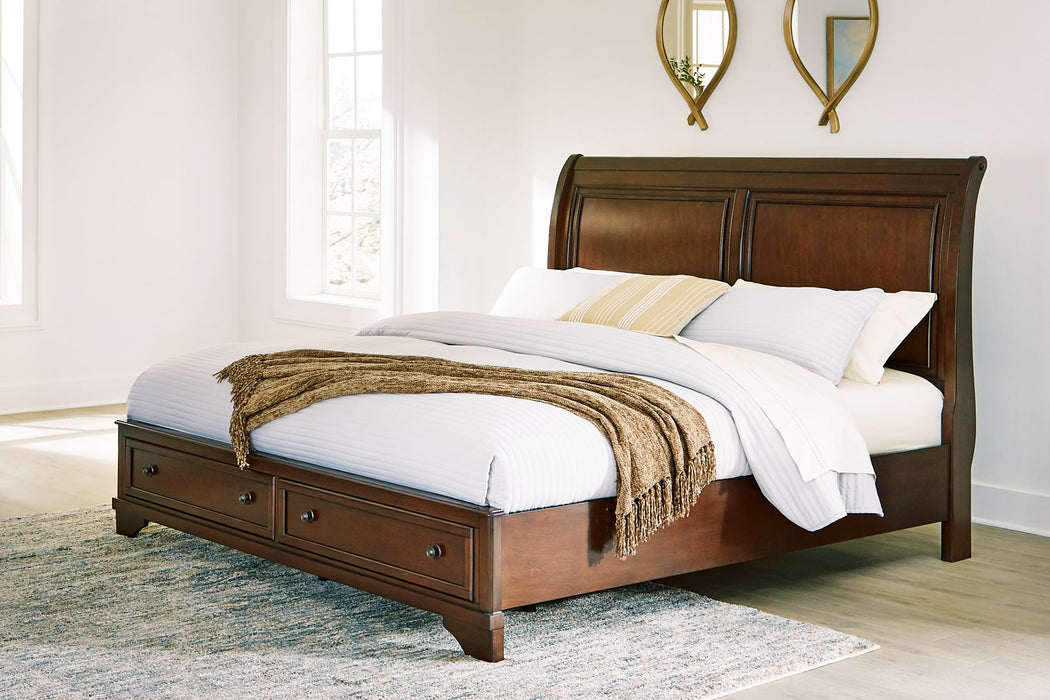 Trellington Sleigh Storage Bed - Abundant Home Collections