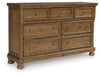Feddinger Dresser and Mirror - Abundant Home Collections