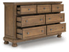 Feddinger Dresser and Mirror - Abundant Home Collections