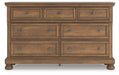 Feddinger Dresser and Mirror - Abundant Home Collections