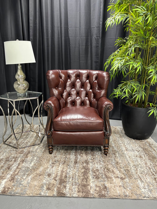 Brown Leather Chair - Abundant Home Collections