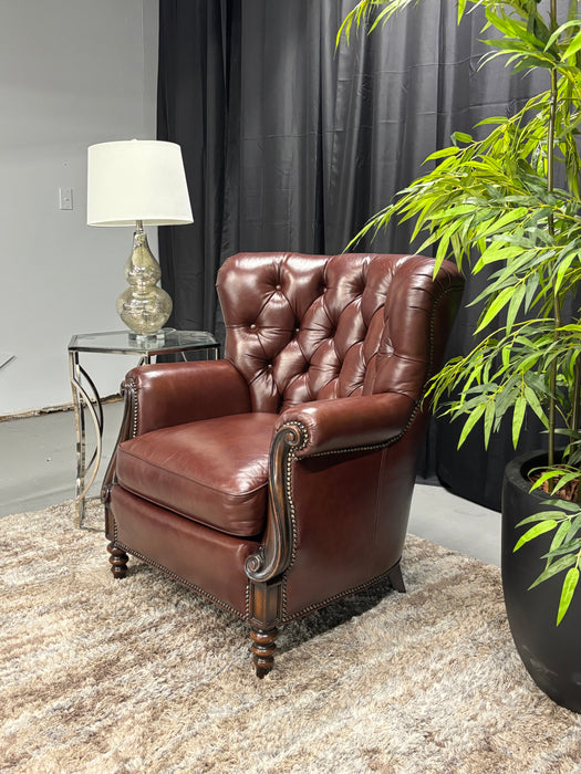 Brown Leather Chair - Abundant Home Collections