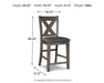 Caitbrook Counter Height Upholstered Bar Stool - Abundant Home Collections