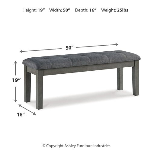Hallanden 50" Dining Bench - Abundant Home Collections