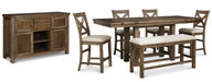 Moriville Counter Height Dining Set - Abundant Home Collections