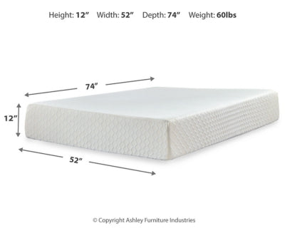 Chime 12 Inch Memory Foam Mattress in a Box - Abundant Home Collections