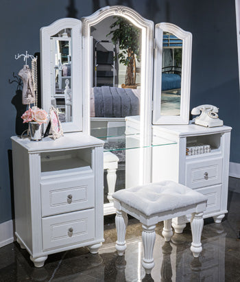 Kozlani Vanity with Mirror - Abundant Home Collections