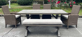Laguna Heights Bench with Cushion - Abundant Home Collections