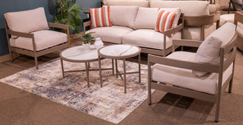 Bluff Trail Outdoor Love/Chairs/Tables Set (Set of 5) - Abundant Home Collections