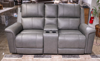 Bleckley Power Reclining Loveseat with Console - Abundant Home Collections