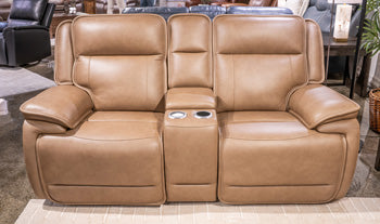 Glencroft Power Reclining Loveseat with Console - Abundant Home Collections