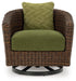 Horizon Hall Outdoor Swivel Lounge Chair with Cushion - Abundant Home Collections