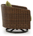 Horizon Hall Outdoor Swivel Lounge Chair with Cushion - Abundant Home Collections