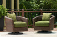 Horizon Hall Outdoor Swivel Lounge Chair with Cushion - Abundant Home Collections