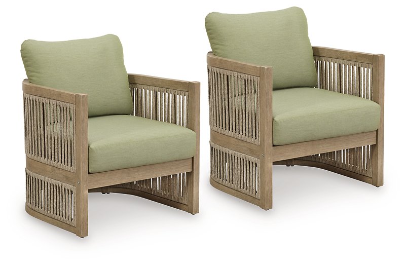 Serena Shores Outdoor Lounge Chair (Set of 2) - Abundant Home Collections