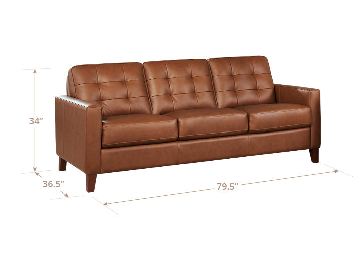 Aiden Leather Loveseat