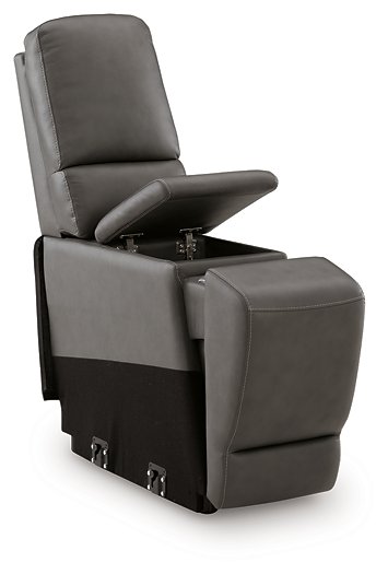 5Z - Pittson Power Reclining Sectional Loveseat with Console - Abundant Home Collections