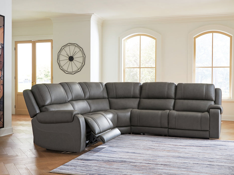 5Z - Pittson Power Reclining Sectional - Abundant Home Collections