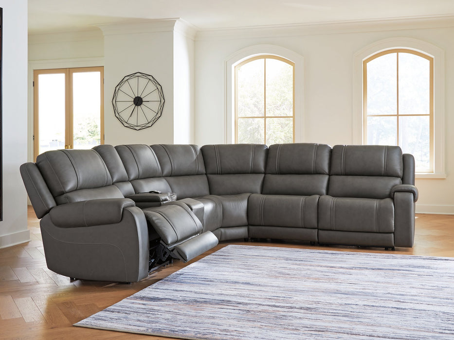 5Z - Pittson Power Reclining Sectional - Abundant Home Collections