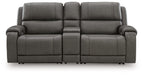 5Z - Pittson Power Reclining Sectional Loveseat with Console - Abundant Home Collections