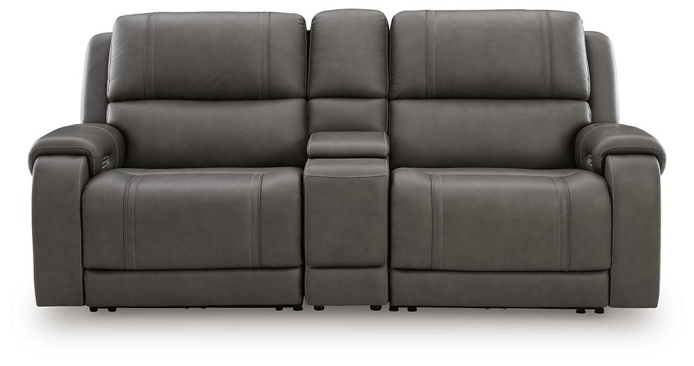 5Z - Pittson Power Reclining Sectional Loveseat with Console - Abundant Home Collections