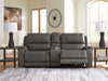5Z - Pittson Power Reclining Sectional Loveseat with Console - Abundant Home Collections