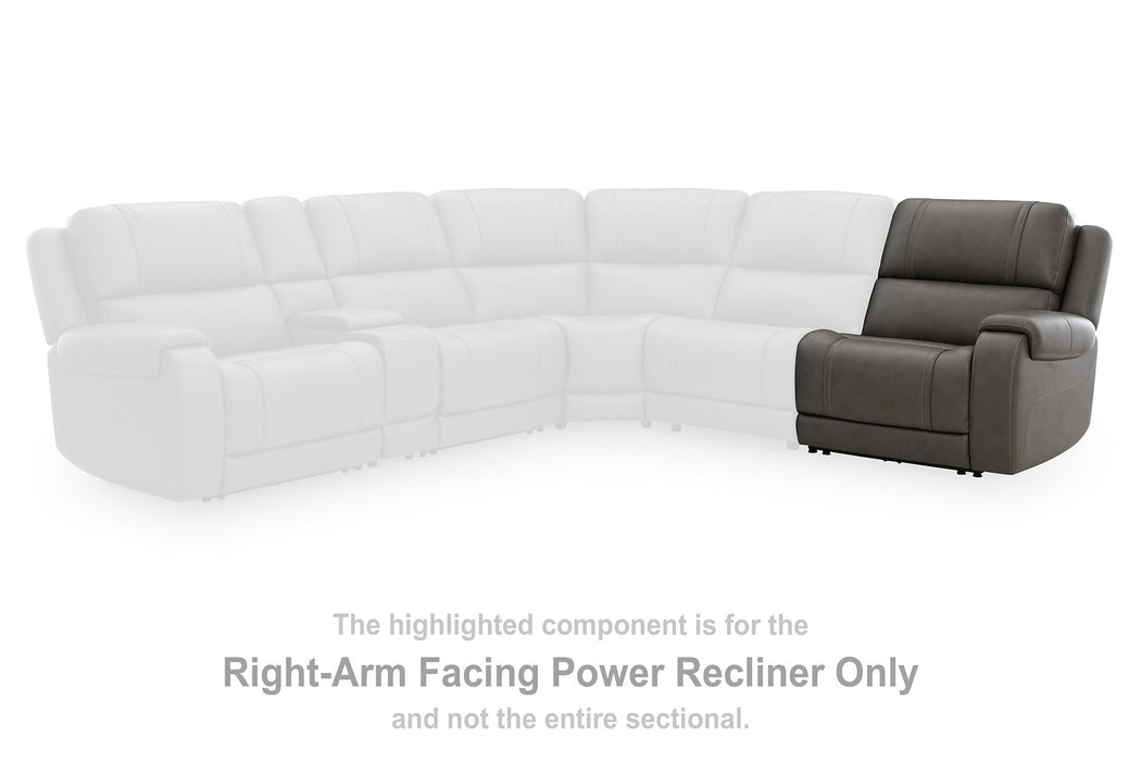 5Z - Pittson Power Reclining Sectional Loveseat with Console - Abundant Home Collections