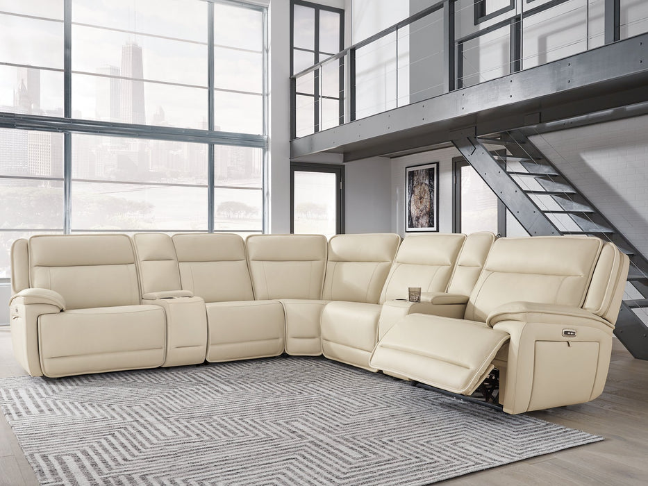 Double Deal Reclining Sectional with 2 Consoles - Abundant Home Collections