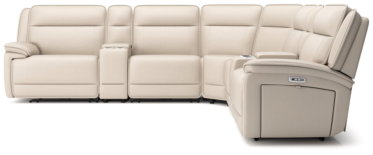 Double Deal Reclining Sectional with 2 Consoles - Abundant Home Collections