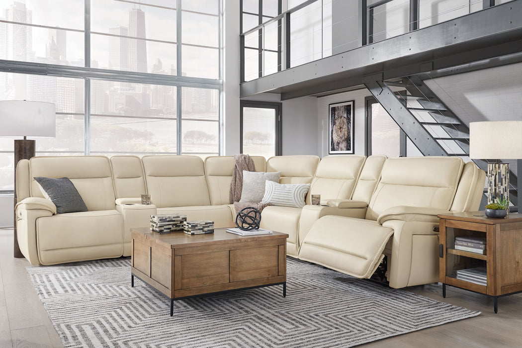 Double Deal Reclining Sectional with 2 Consoles - Abundant Home Collections