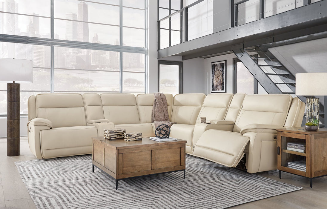 Double Deal Reclining Sectional with 2 Consoles - Abundant Home Collections