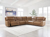 DeepWakes Reclining Sectional with Storage Console - Abundant Home Collections