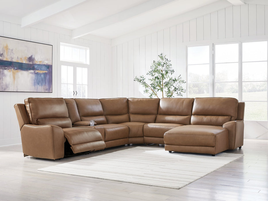 DeepWakes Power Reclining Sectional with Chaise - Abundant Home Collections