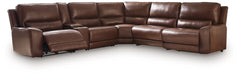 DeepWakes Reclining Sectional with Storage Console - Abundant Home Collections