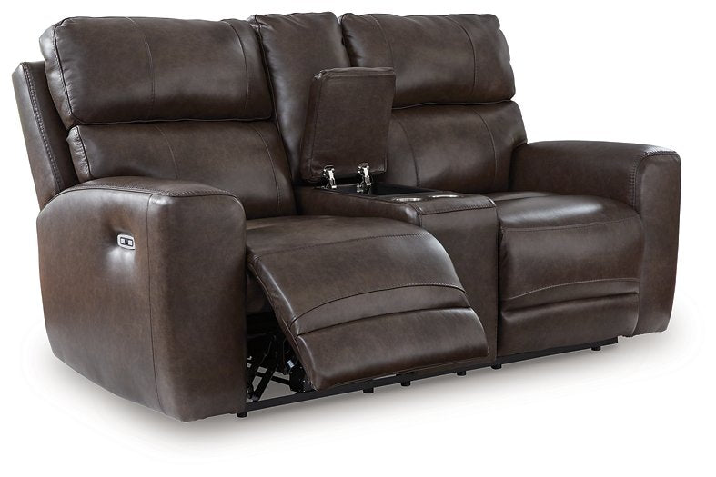 Crossplex Power Reclining Loveseat with Console - Abundant Home Collections