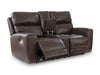 Crossplex Power Reclining Loveseat with Console - Abundant Home Collections