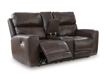 Crossplex Power Reclining Loveseat with Console - Abundant Home Collections
