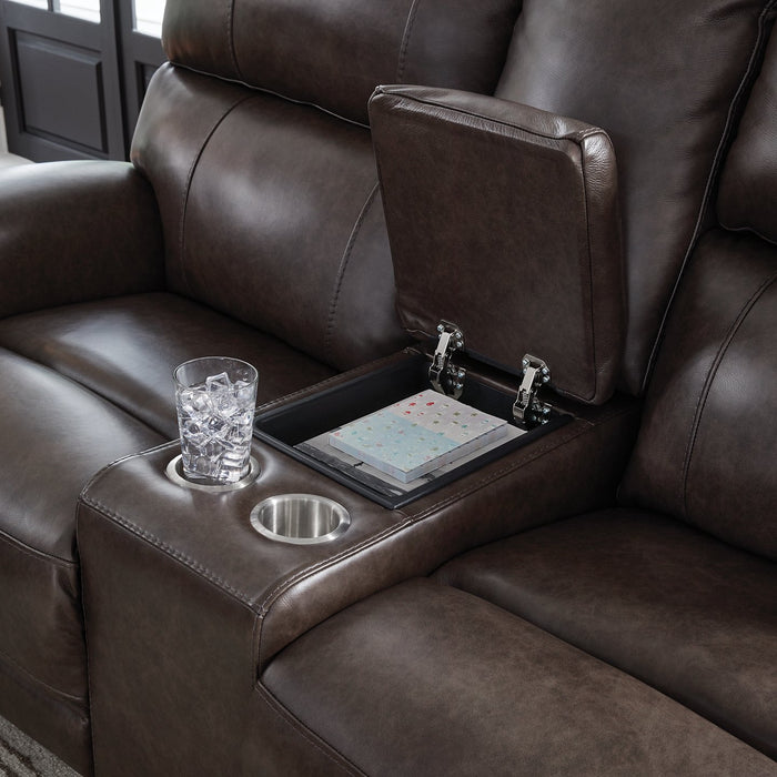 Crossplex Power Reclining Loveseat with Console - Abundant Home Collections