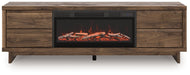Zadilyn 72" TV Stand with Electric Fireplace - Abundant Home Collections