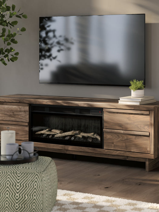 Zadilyn 72" TV Stand with Electric Fireplace - Abundant Home Collections