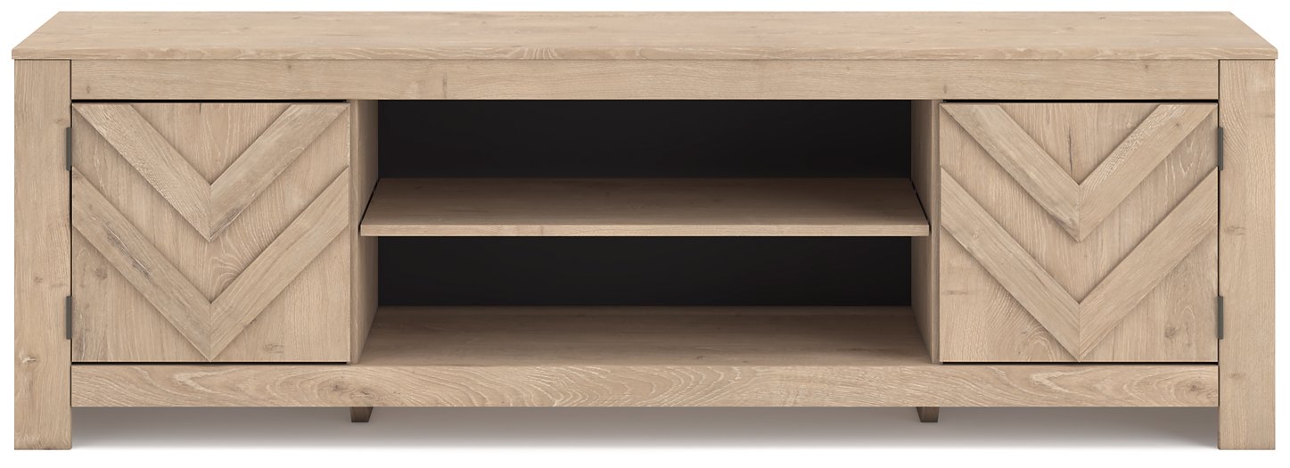Cayboni 71" TV Stand with Electric Fireplace - Abundant Home Collections